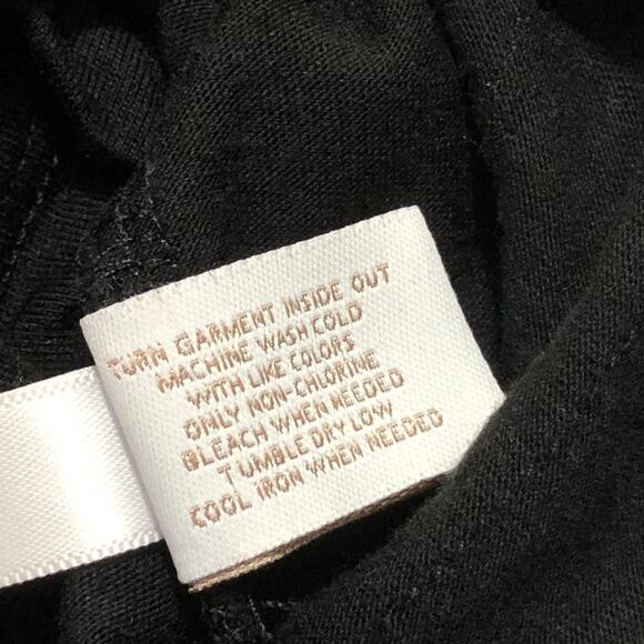 Chicos Size 1 US 8 Knit Top Tiered Layering Tank Blouse Ruffles Black Stretch - Picture 11 of 14